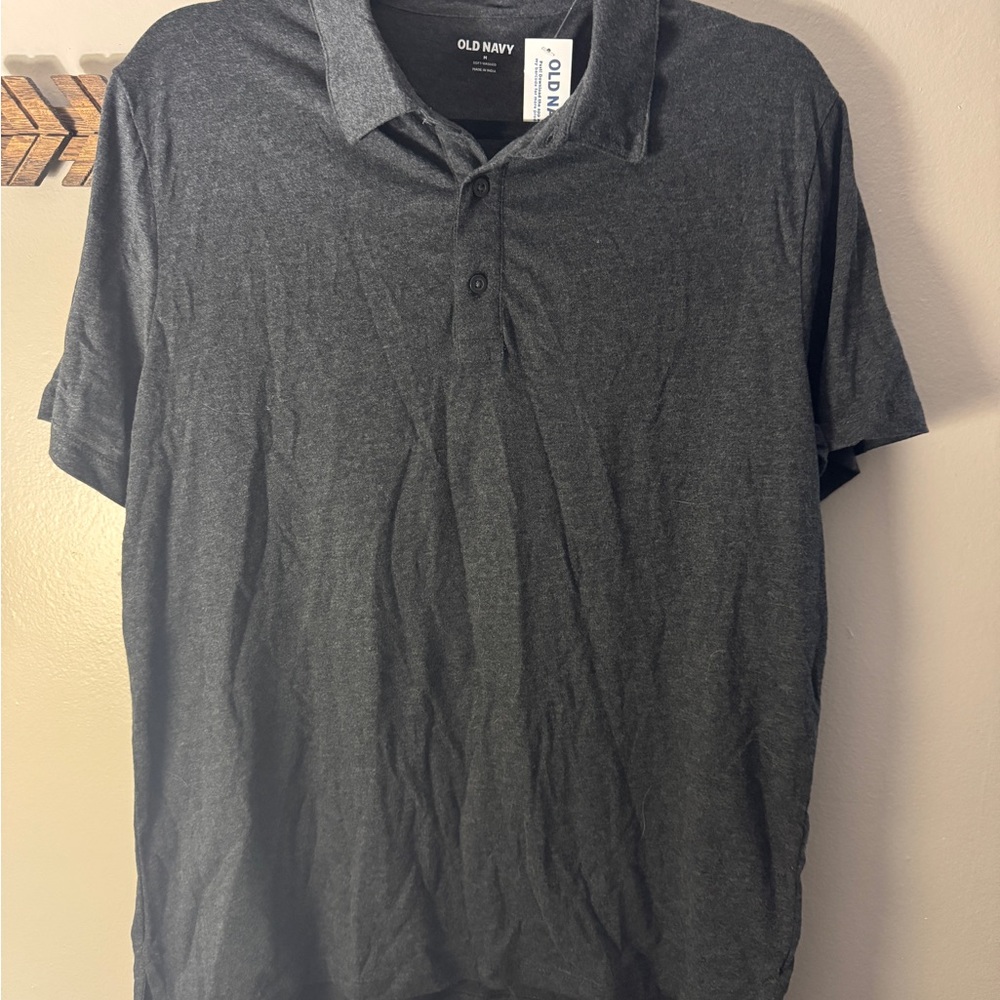 Old Navy Men's Charcoal Polo Shirt M